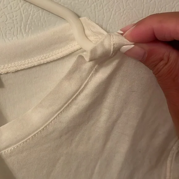 Free People Medium White Tee Shirt Bodysuit - Picture 6 of 7